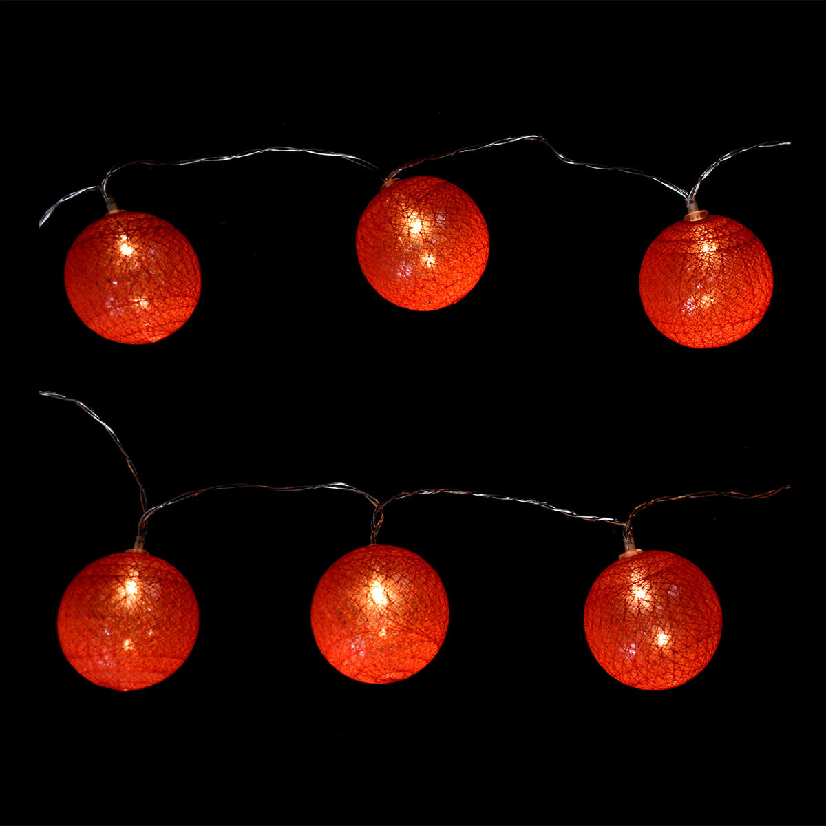 Serie de Luces en Forma de Esfera Roja 1.5m