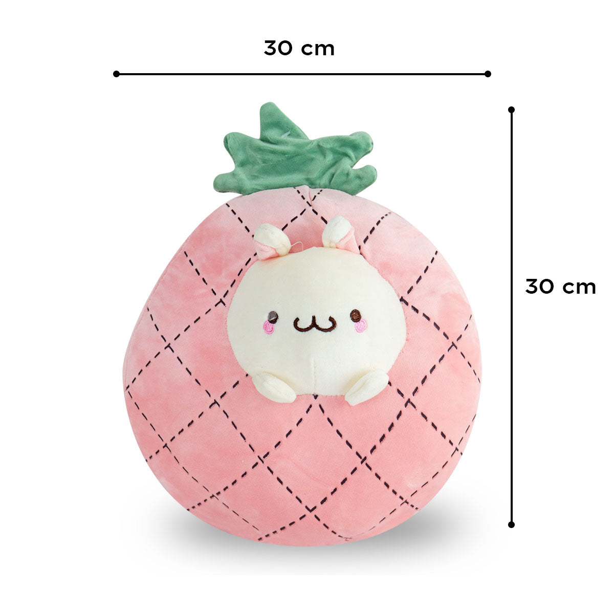 Piña de Peluche con Conejo Rosa