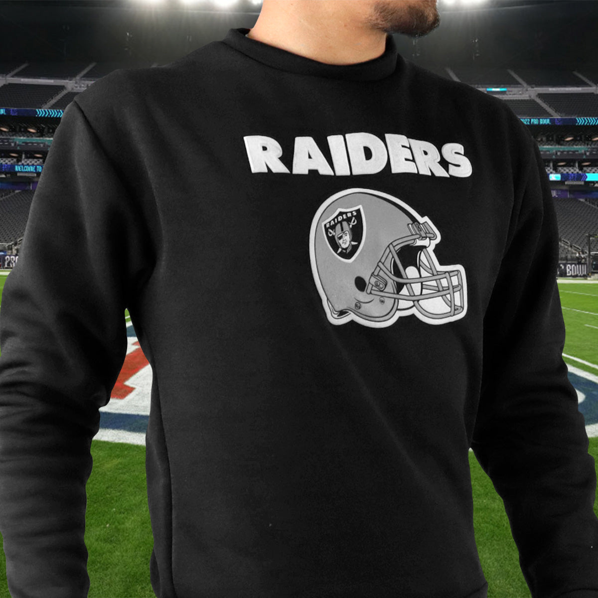 Sudadera de los Raiders para Caballero, Color Negro