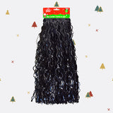 Cortina de Tinsel Negra 45cm