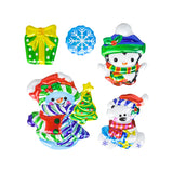 Stickers Puffy con Diseño Navideño, Pingüino