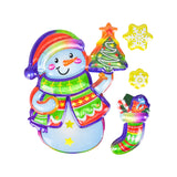 Stickers Puffy con Diseño Navideño, Muñeco de Nieve