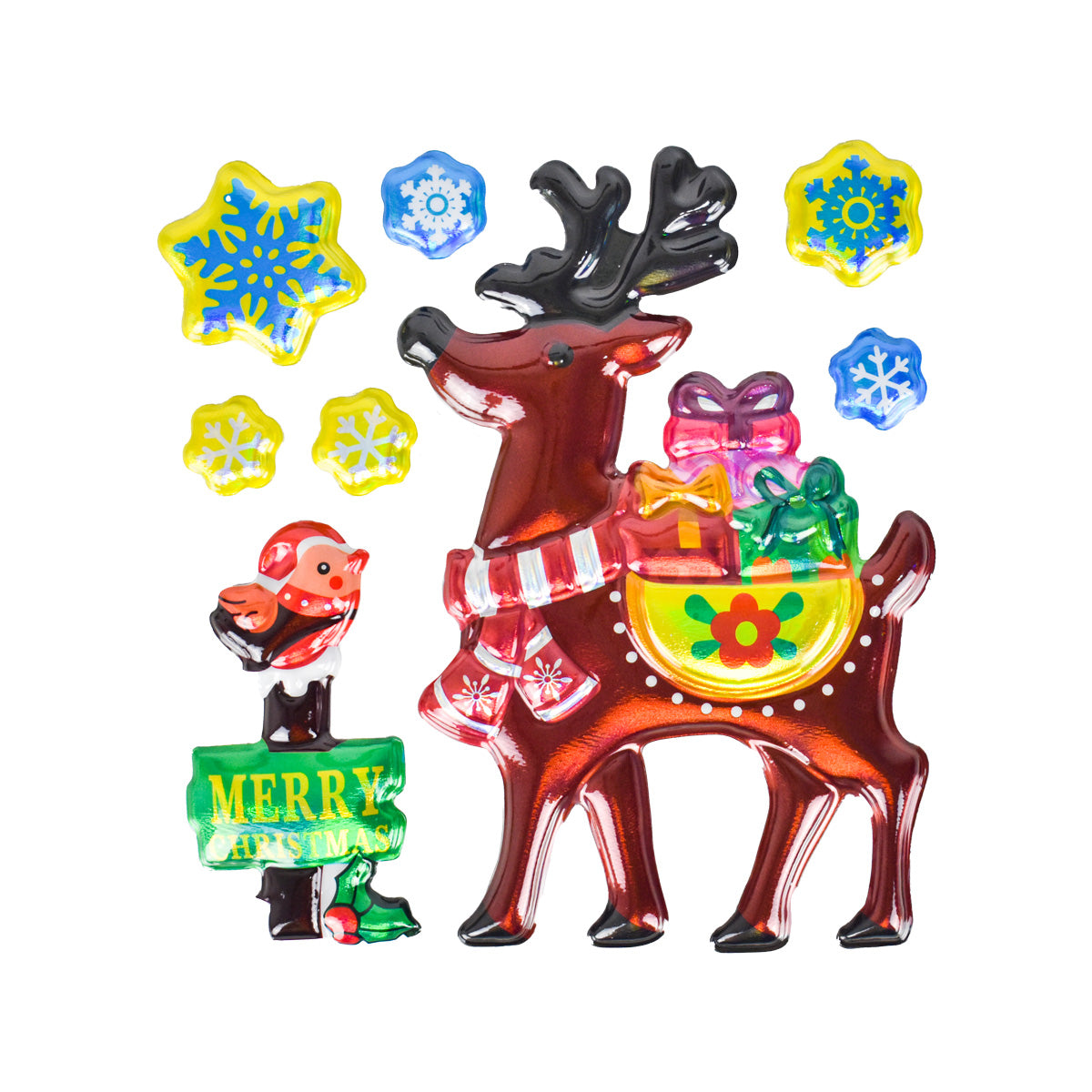 Stickers Puffy con Diseño Navideño, Venado