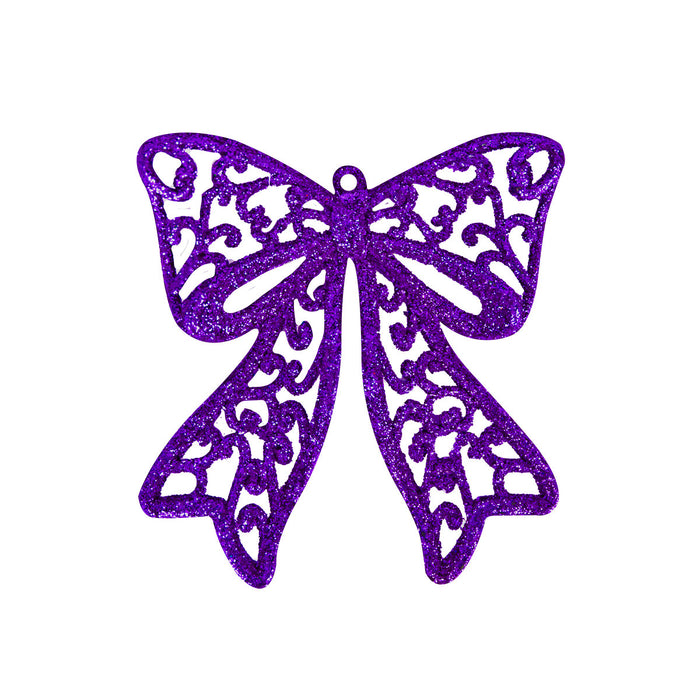 Moño Decorativo Navideño color Morado 12cm