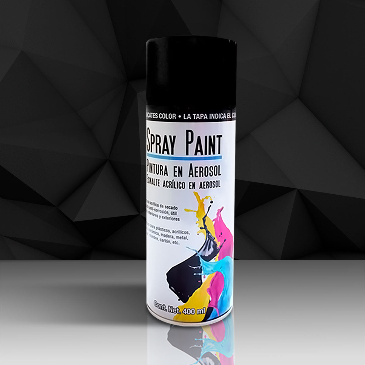 Pintura en Aerosol Color Negro Mate 400ml