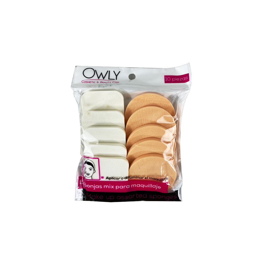 Set de 10 Esponjas Mix Owly para Maquillaje (4762239696945)