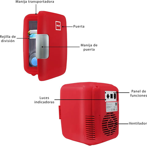 Mini Refrigerador RCA Rojo