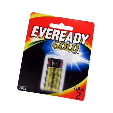 BATERIA EVEREADY ALCALINA AAA 2 PZS (4688127721521)