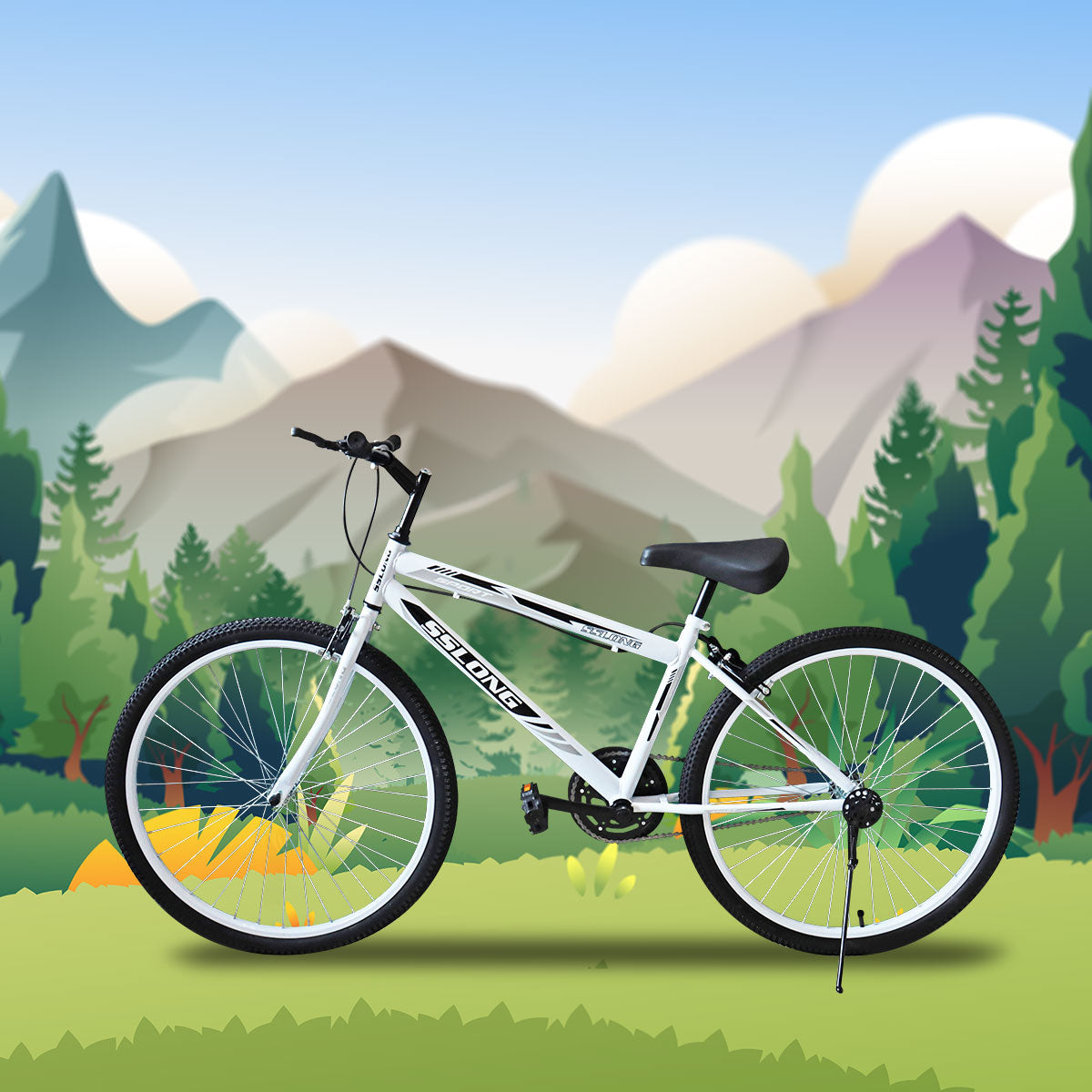 Bicicleta Sportbike Rodada 26, Blanco