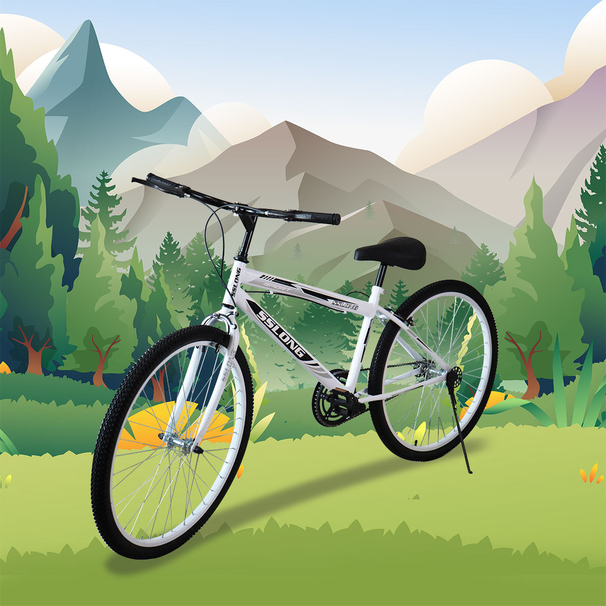 Bicicleta Sportbike Rodada 26, Blanco
