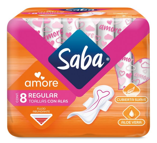 Toalla Sanitaria Saba Amore con Alas